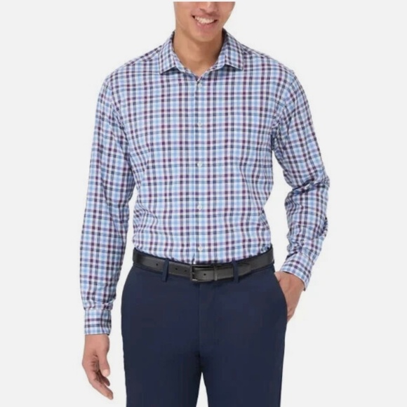 2 Men's Performance Sport Shirt, Multi, XL 17-17.5 32/33 NWT Quick Ship - Picture 8 of 9